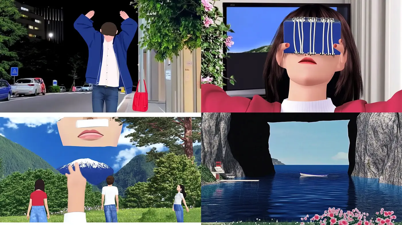 Surrealist Digital Dreamscapes with a Vividly Contemporary Palette - Midjourney sref style