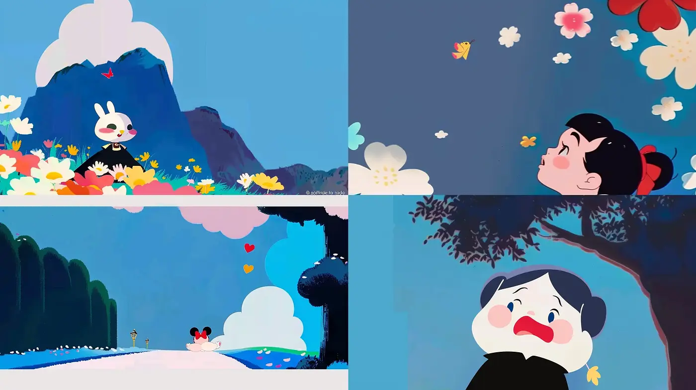 Whimsical Serenity: A Harmonious Fusion of Eastern Animation and Impressionistic Vibrance - Midjourney sref style