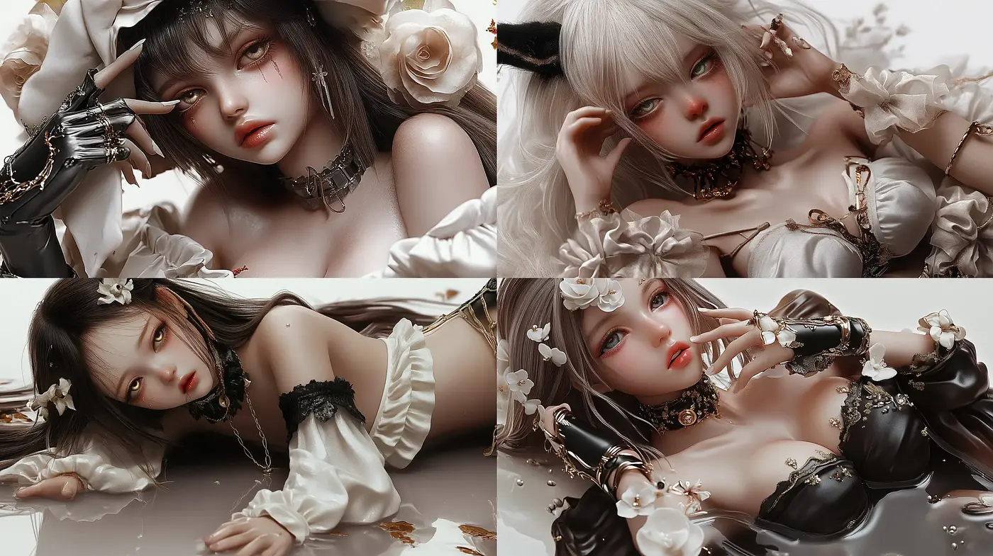Ethereal Gothic Elegance with Baroque Undertones - Midjourney sref style