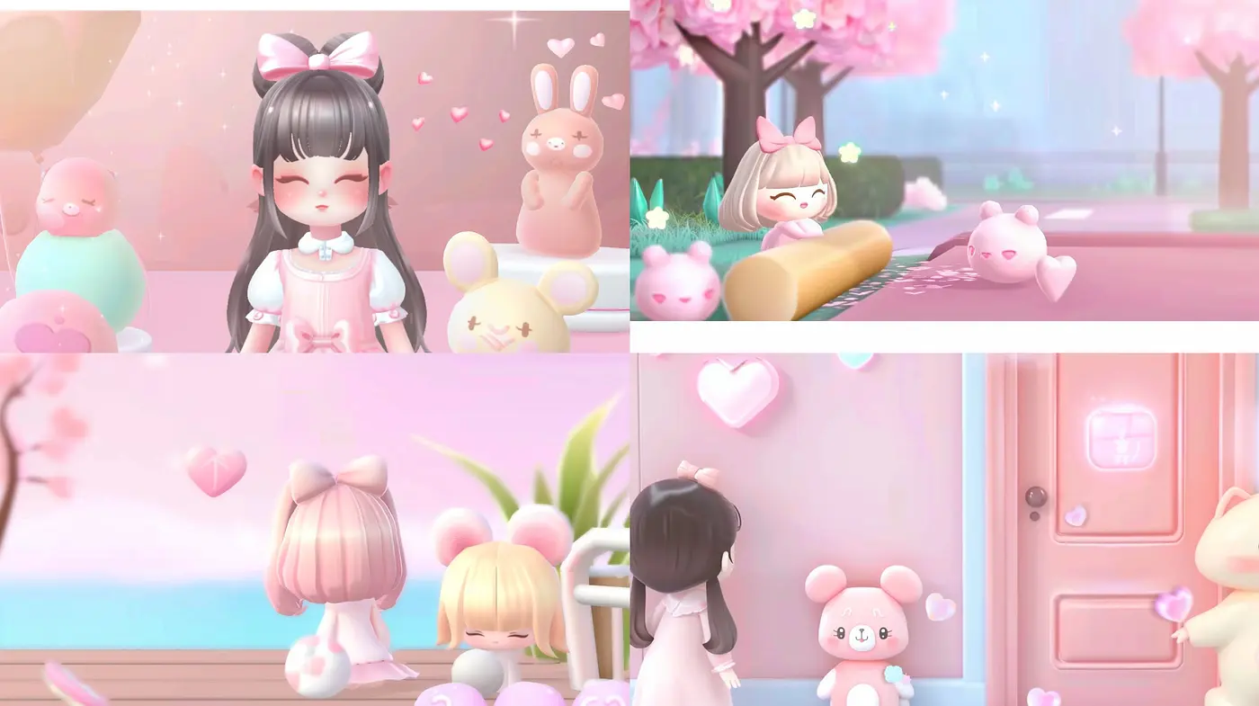 Pastel Dreamland: A Soft-Hued Anime-Inspired Whimsical Wonderland - Midjourney sref style