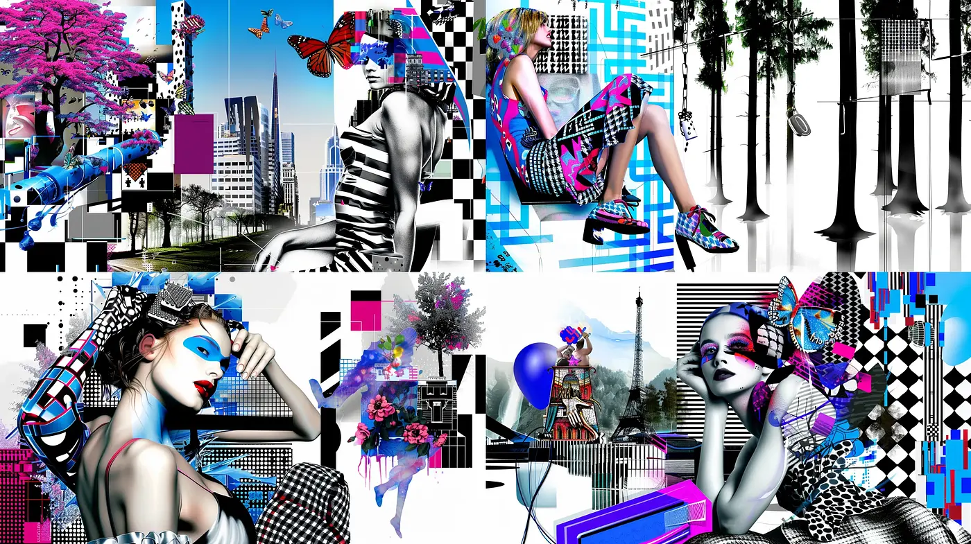 Futuristic Pop Art Fusion with Digital Opulence - Midjourney sref style