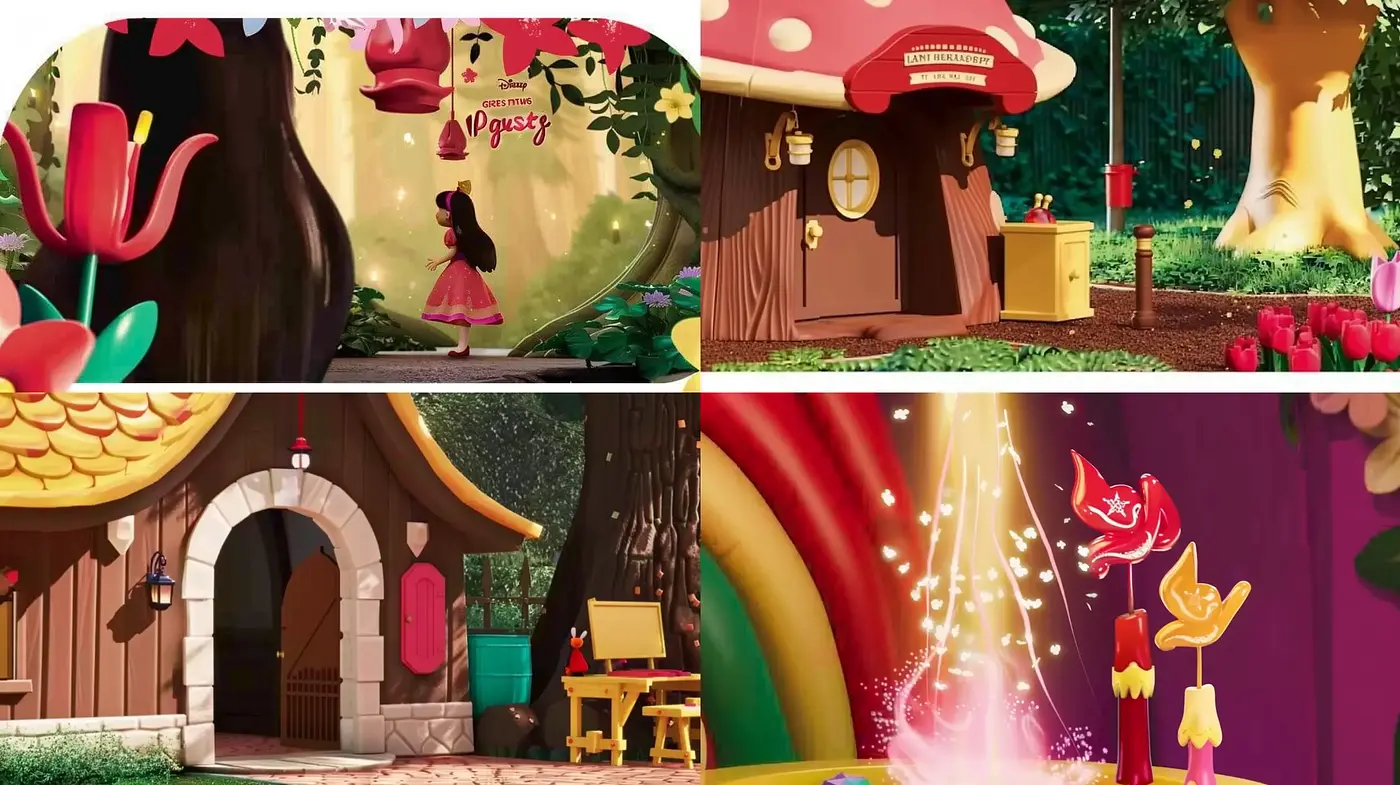 Enchanted Forest Whimsy: A Fairy Tale Digital Art Style - Midjourney sref style