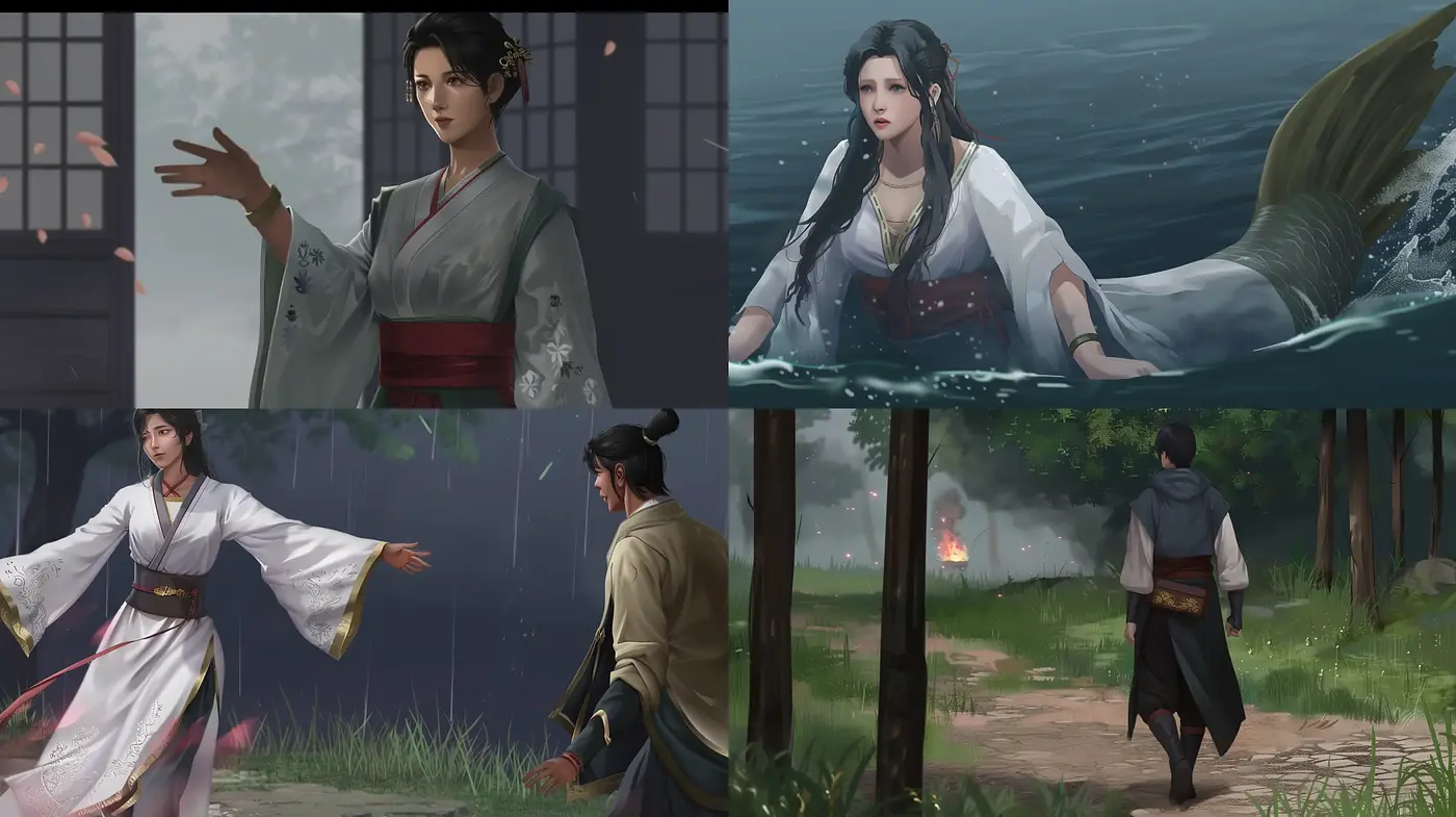 Ethereal Elegance of Mythical Serenity - Midjourney sref style
