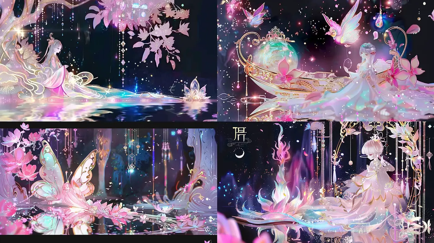 Ethereal Luminance: A Whimsical Dreamscape - Midjourney sref style