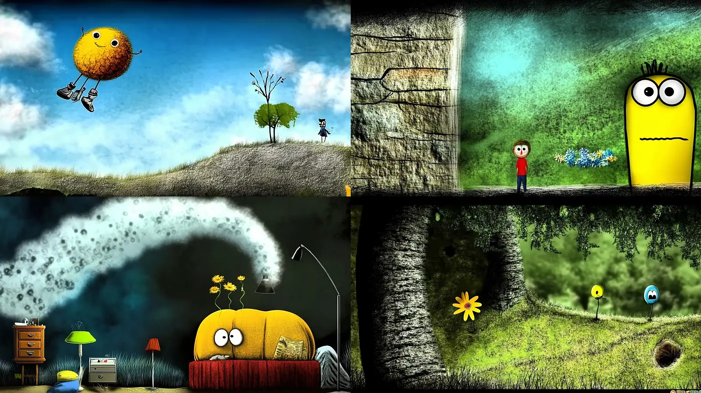 Eclectic Dreamscapes: A Fusion of Whimsy and Melancholy - Midjourney sref style