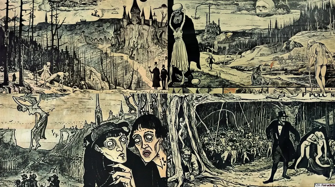 Gothic Woodcut Narrative - Midjourney sref style