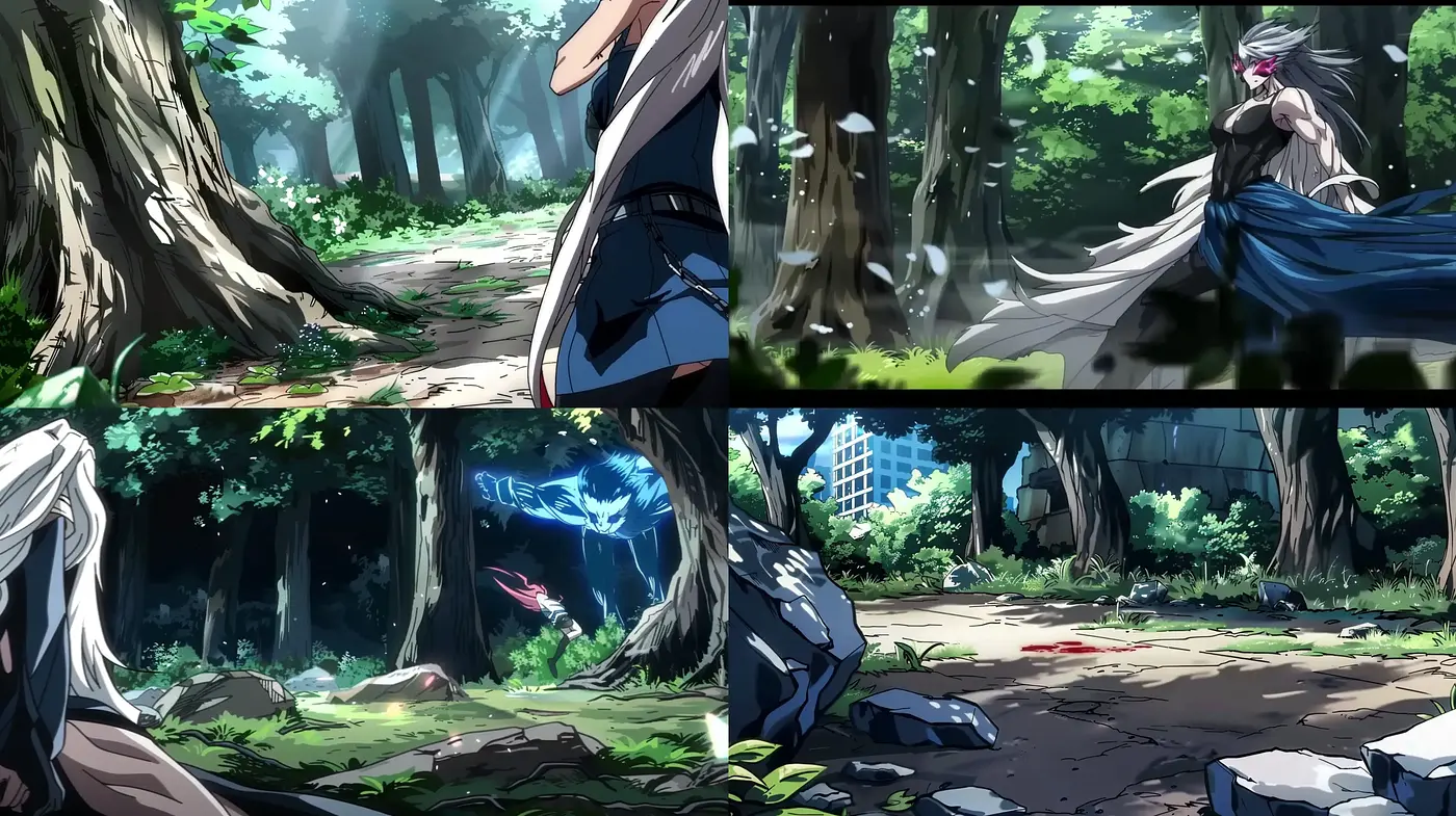 Mystical Forest Anime Panorama - Midjourney sref style