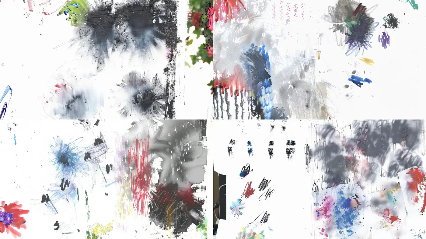 Abstract Expressionist Resonance with Dynamic Splatter - Midjourney sref style