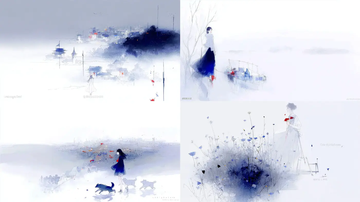 Serene and Ethereal Impressionistic Landscape with Subtle Details - Midjourney sref style