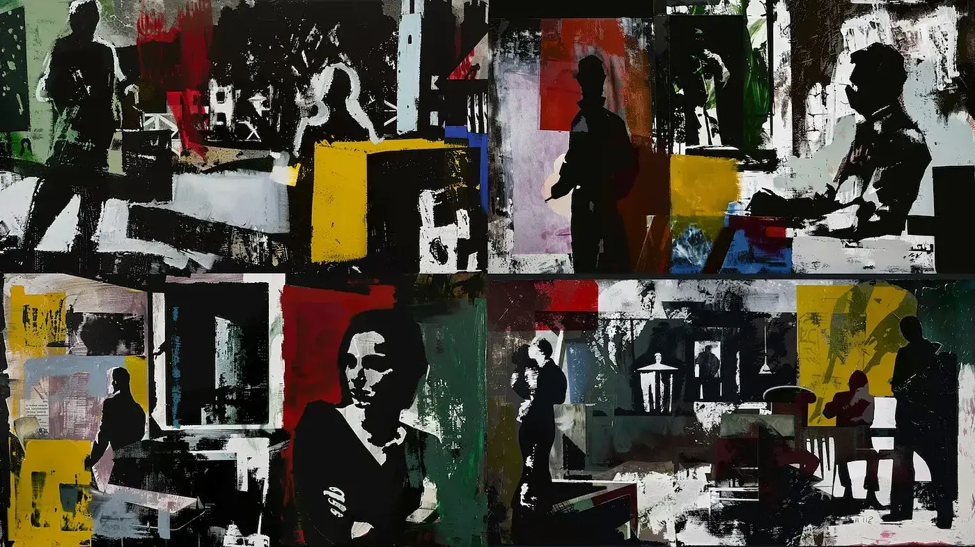 Emotionally Charged Abstract Expressionism with a Modern Twist - Midjourney sref style