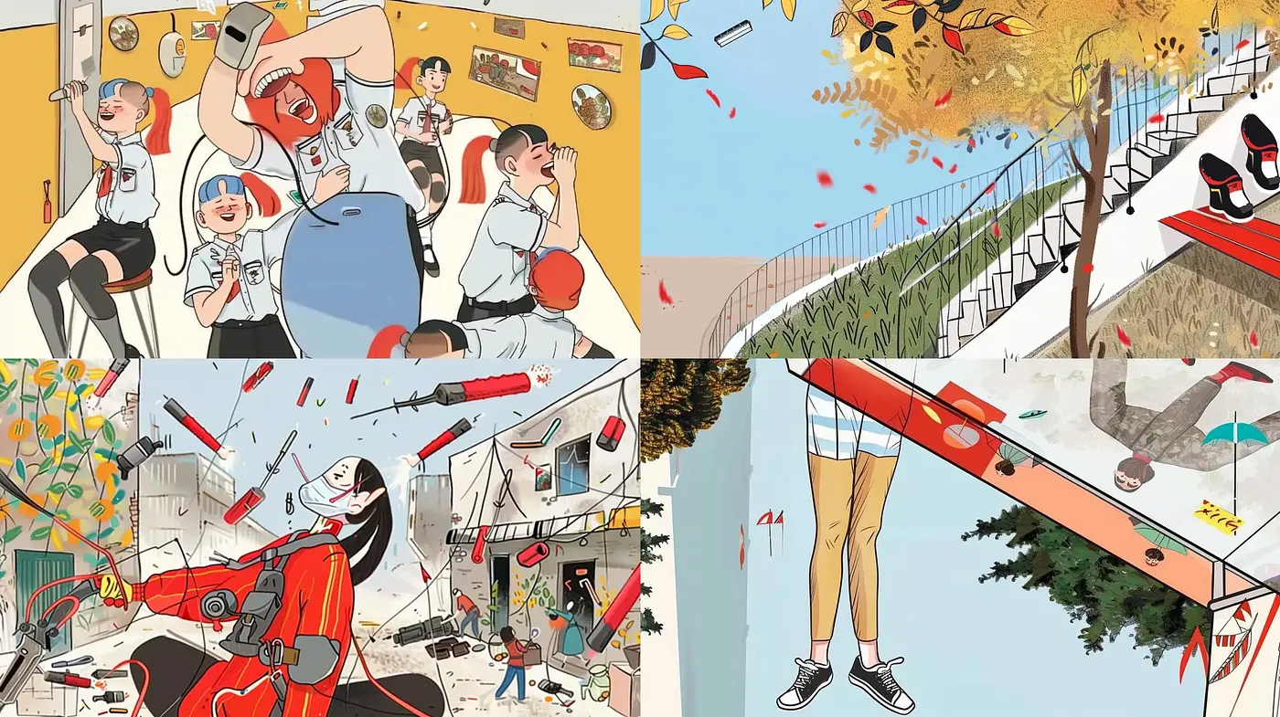 Dynamic Pop Art Illustrations with a Modern Graphic Novel Appeal - Midjourney sref style
