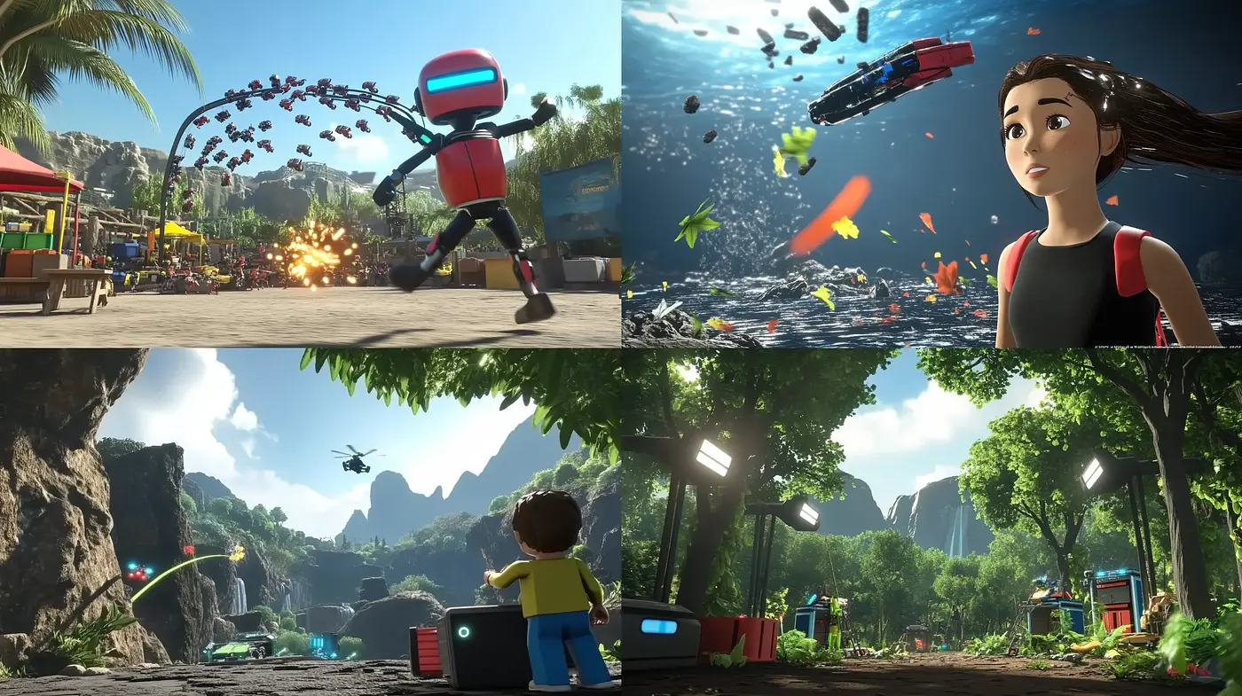 Futuristic Animation Elegance with a Consistent Vivid Adventure Palette - Midjourney sref style