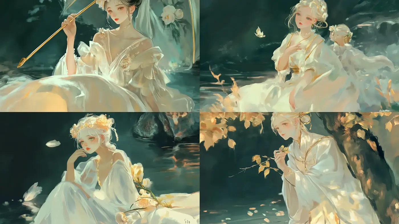 Ethereal Light and Pastel Harmony: A Dreamlike Vision in Brushstrokes - Midjourney sref style