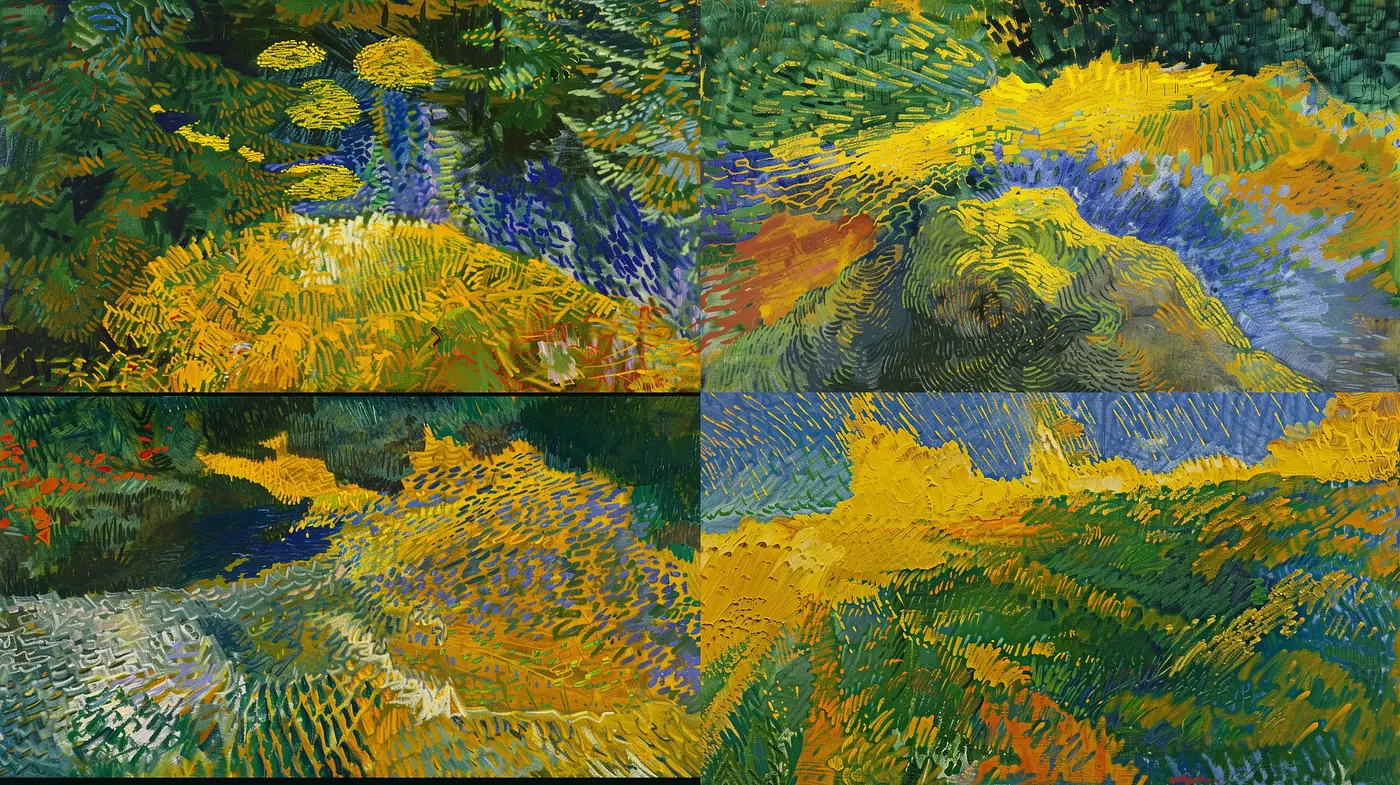 Vibrant Expressionist Brushstroke Symphony - Midjourney sref style