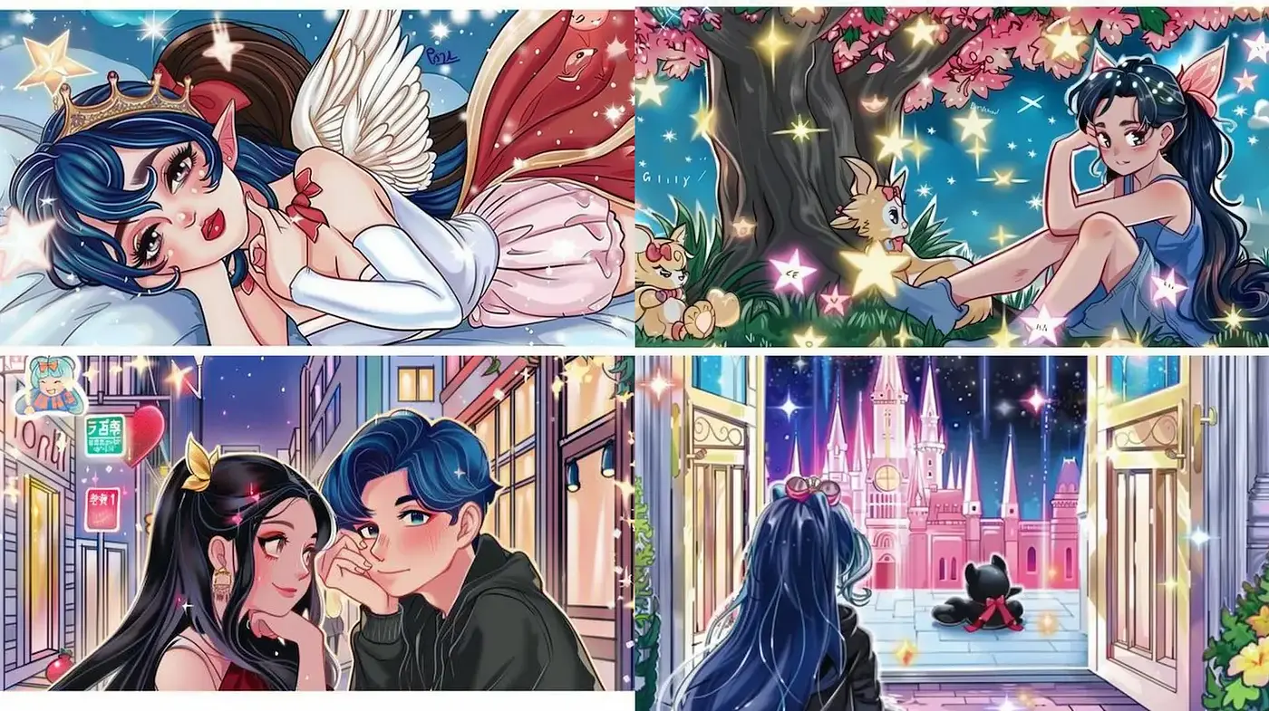 Enchanting and Whimsical Illustrations with a Magical Vibe - Midjourney sref style