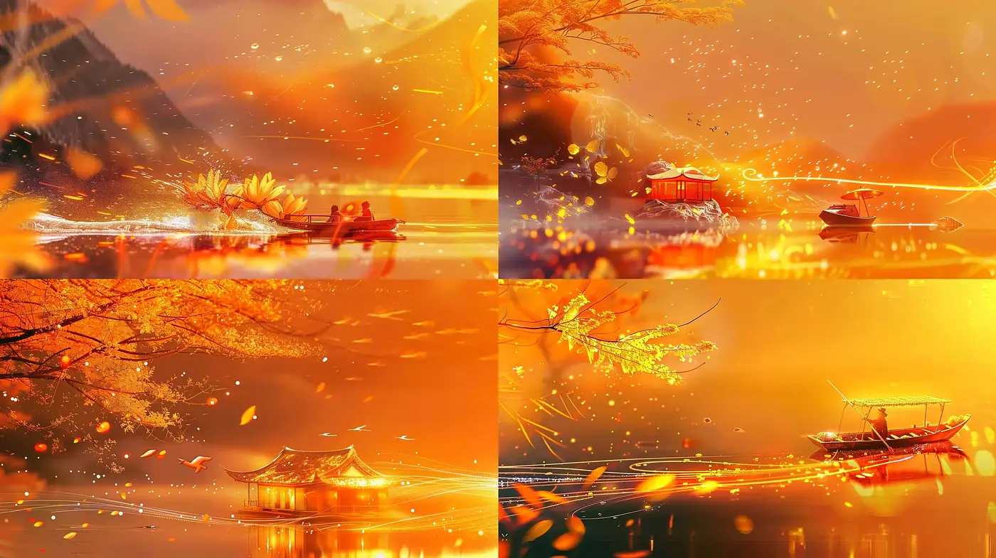 Sunset Hues by Ethereal Shores: A Stylistic Fusion of Nature and Luminance - Midjourney sref style