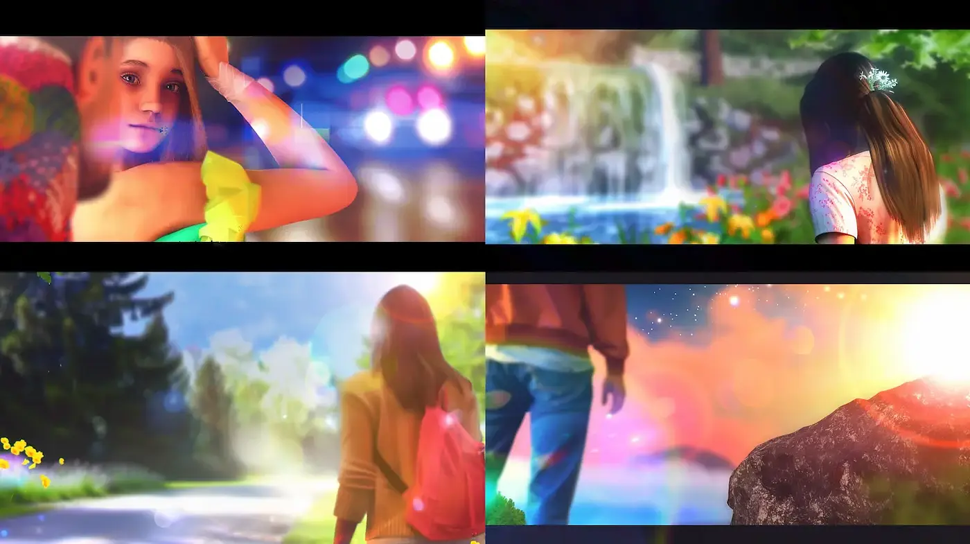 Vibrant and Dreamlike Vistas with a Touch of Whimsy - Midjourney sref style