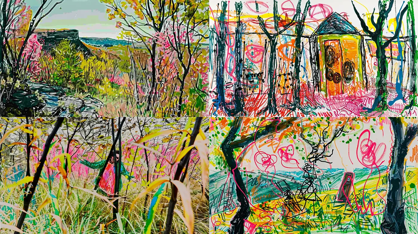 Vibrant Expressionist Fusion with Graffiti-like Overtones - Midjourney sref style