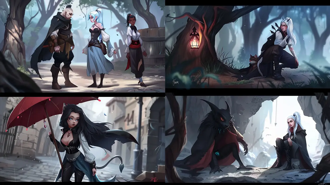 Ethereal Fantasy Illustrations with a Cinematic Digital Art Style - Midjourney sref style