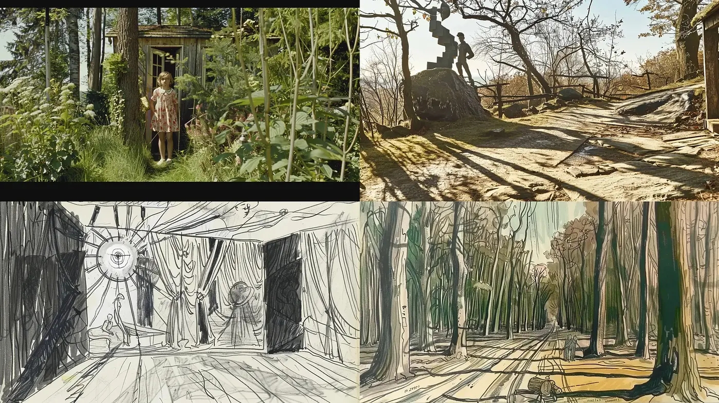 Enigmatic Illustrations with a Pen and Ink Essence - Midjourney sref style