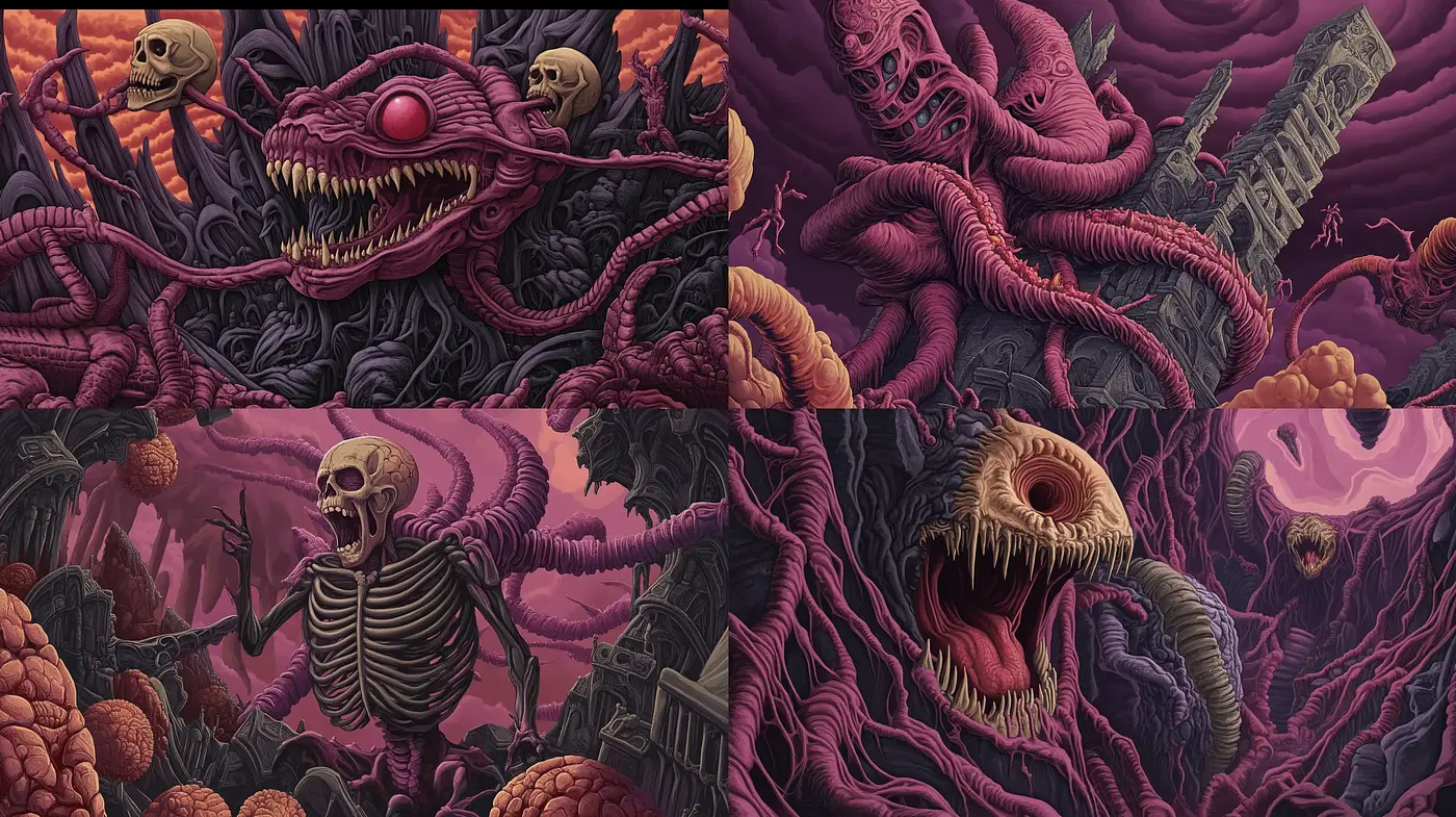 Surreal Nightmare: An Homage to Dark Fantasies and Horror - Midjourney sref style