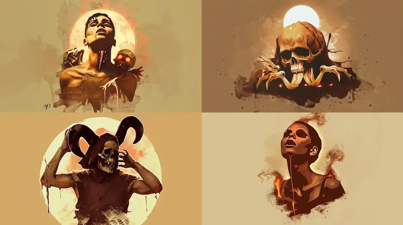 Surreal Sepia Tones: An Ethereal Blend of Fantasy and Melancholy - Midjourney sref style