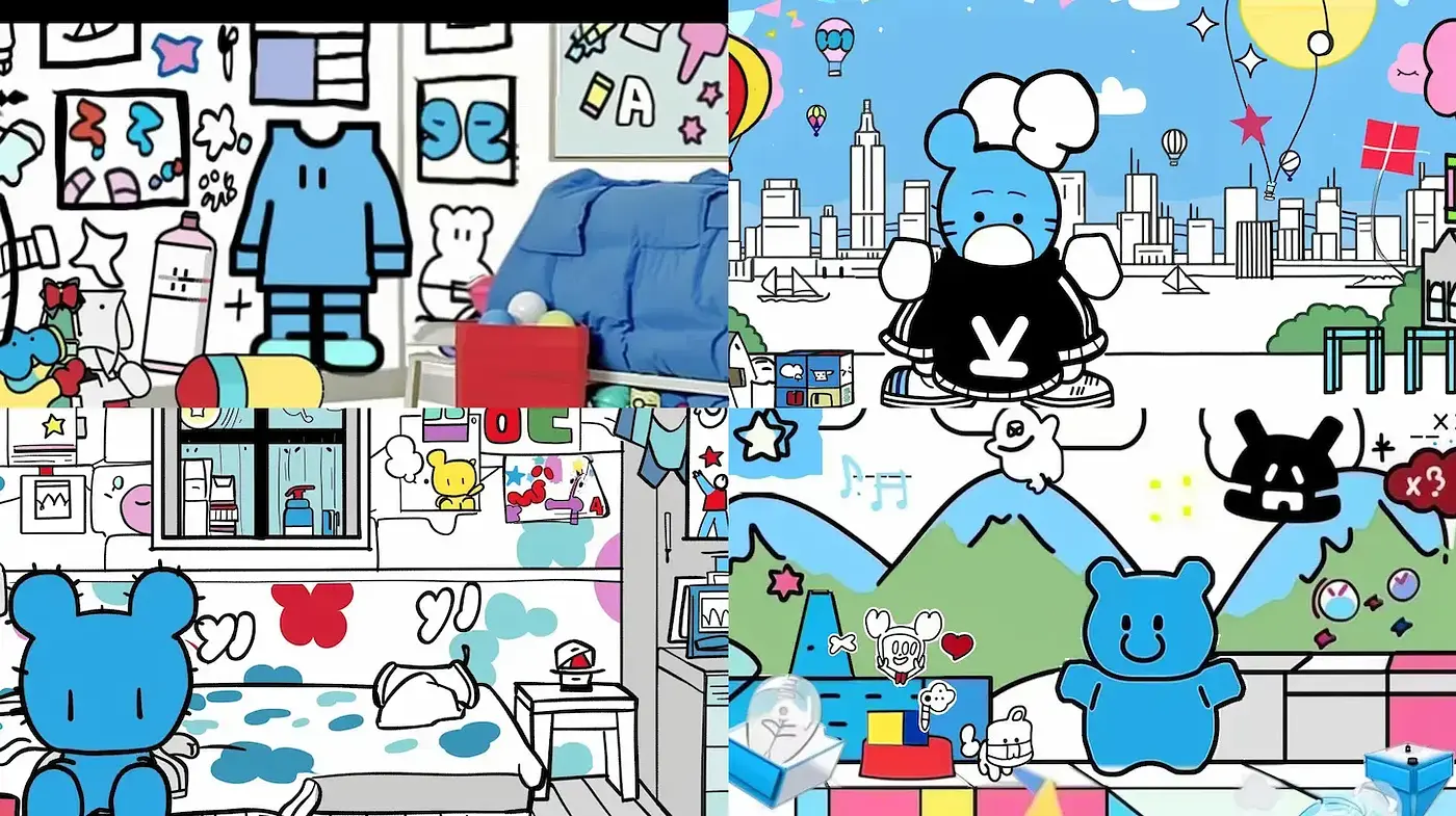 Vibrant Pop Art Fusion with a Contemporary Cartoon Aesthetic - Midjourney sref style