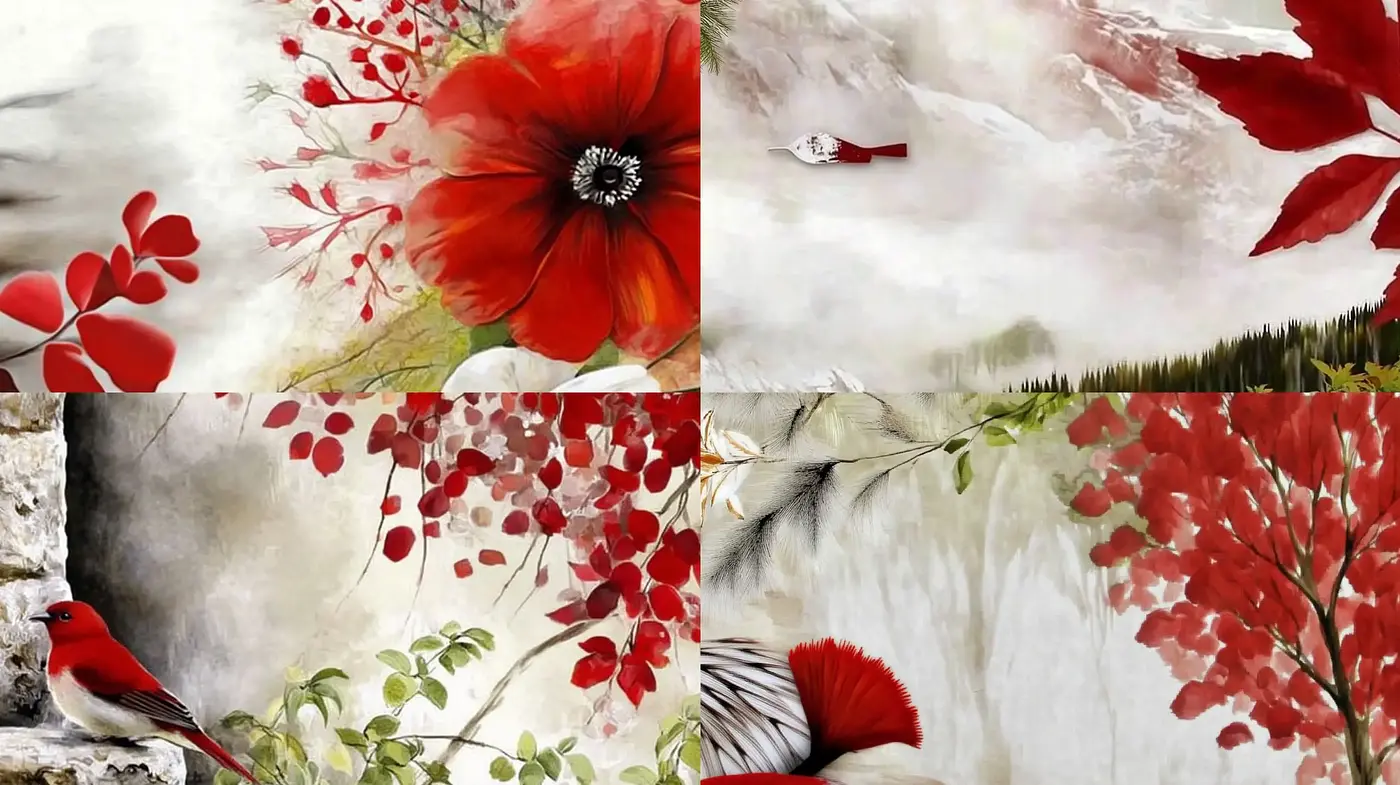 Whimsical Botanical Dreamscapes with a Romantic Essence - Midjourney sref style