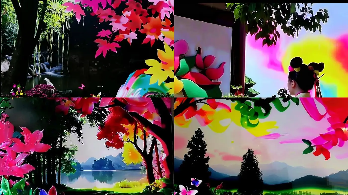 Vibrant Florid Landscape Dreamscape Fusion - Midjourney sref style