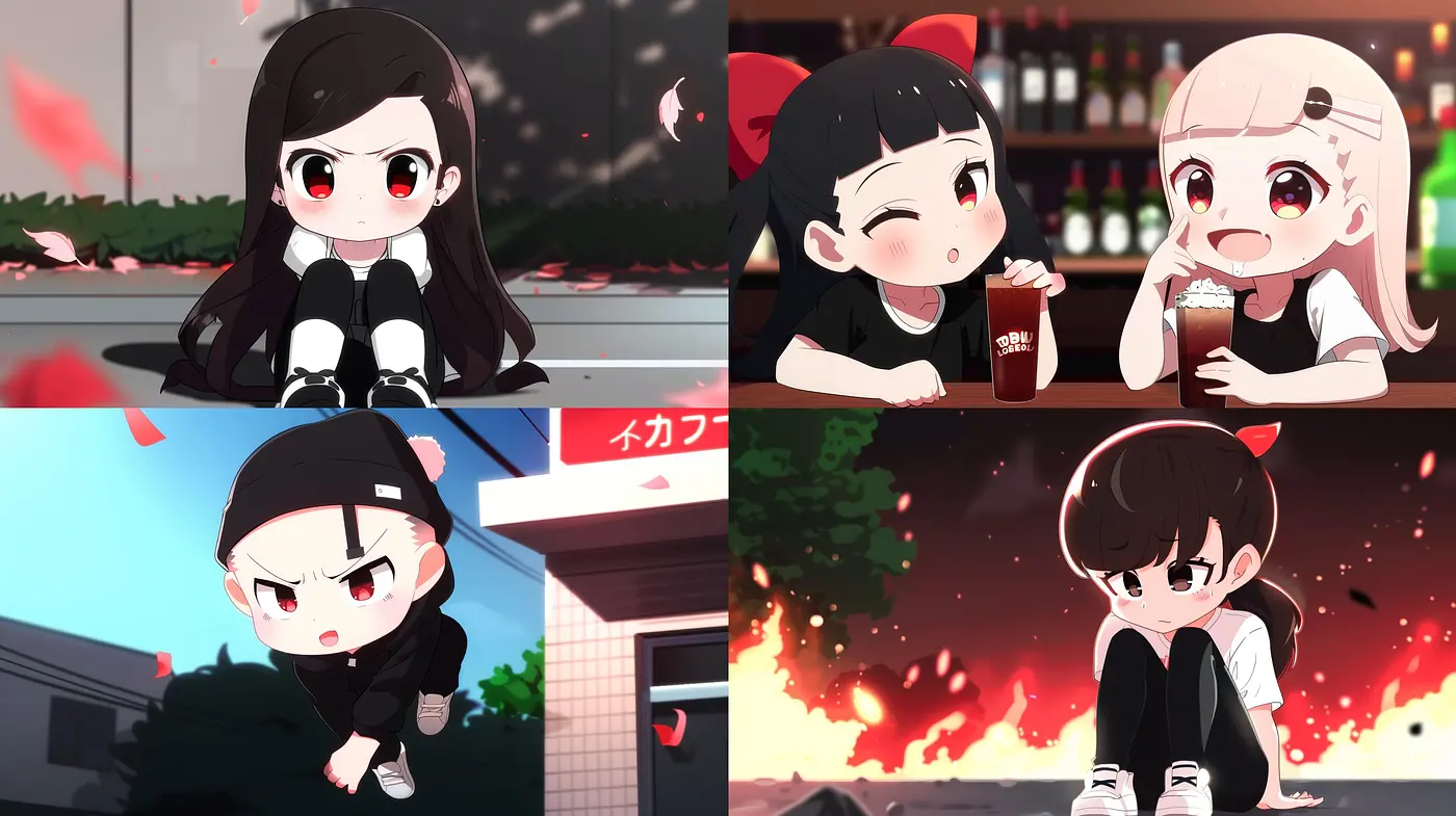 Chibi-Styled Harmonic Hues: A Study of Anime-Inspired Digital Illustration - Midjourney sref style