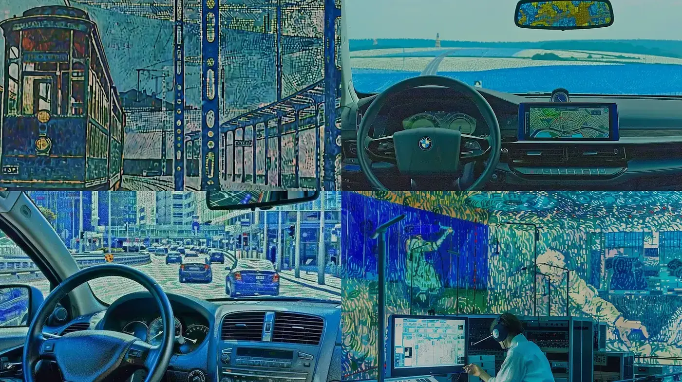 Dynamic Urban Landscapes Interwoven with Impressionistic Textures - Midjourney sref style