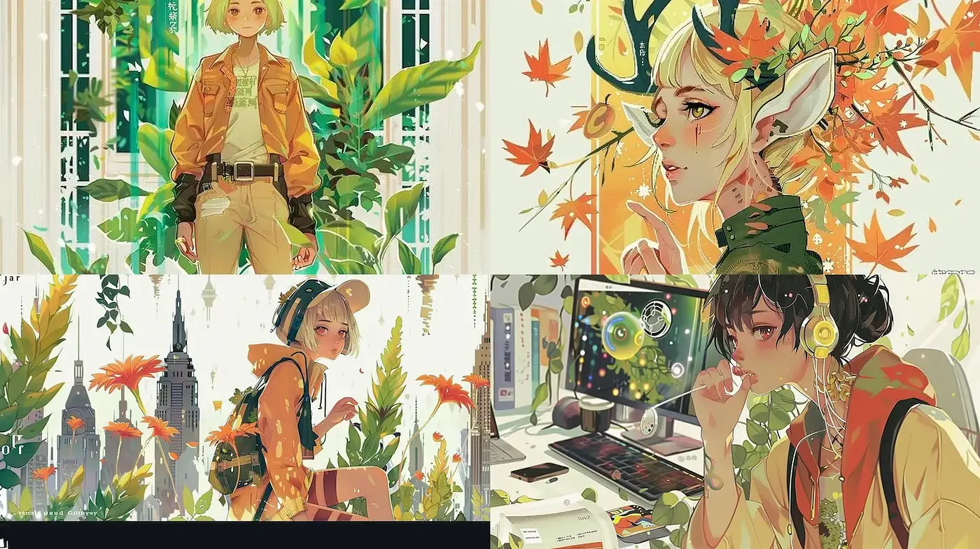 Nature-Inspired Illustrations with a Contemporary Vibe - Midjourney sref style