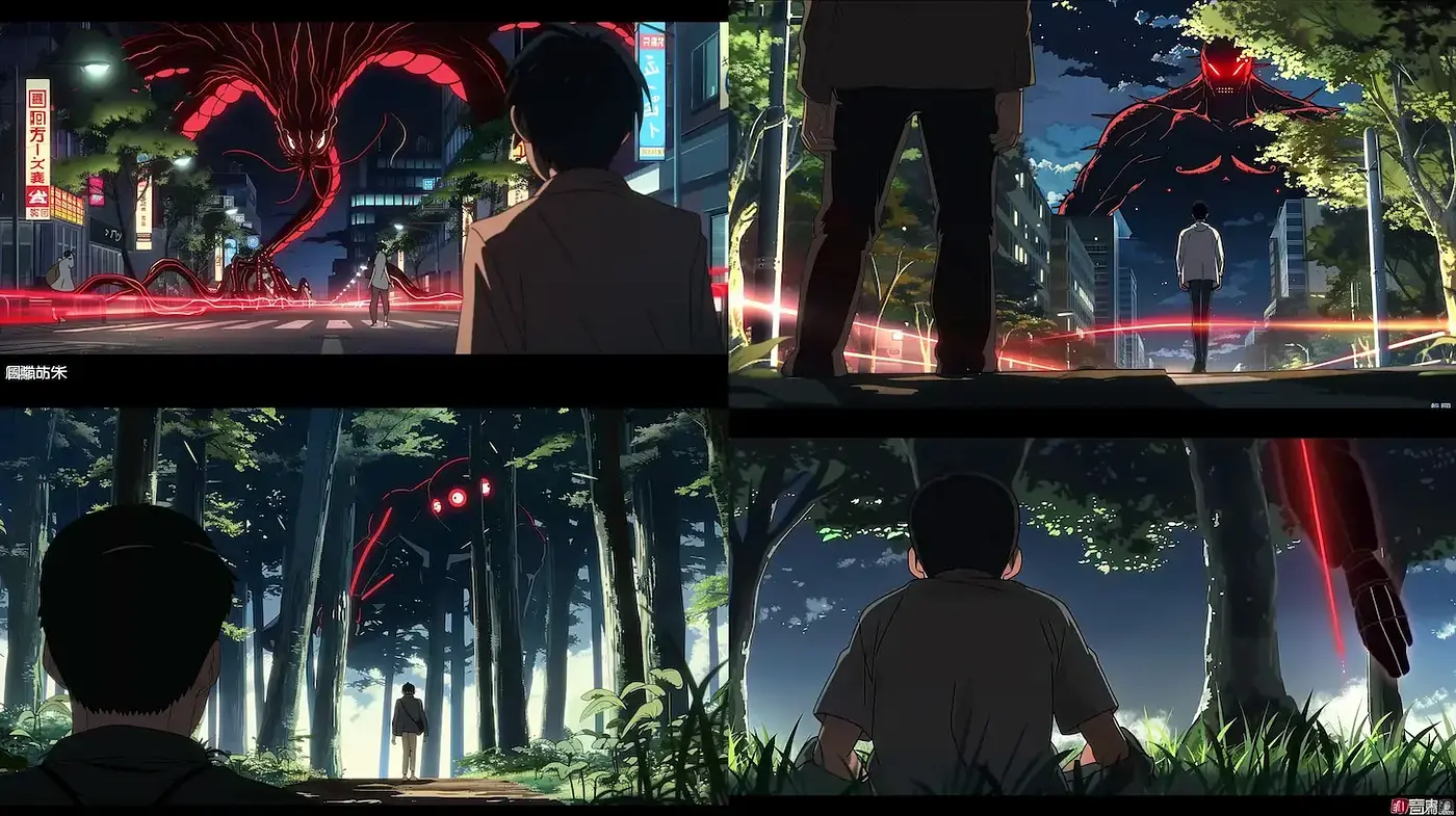 Nocturnal Luminescence in Stylized Anime Influence - Midjourney sref style