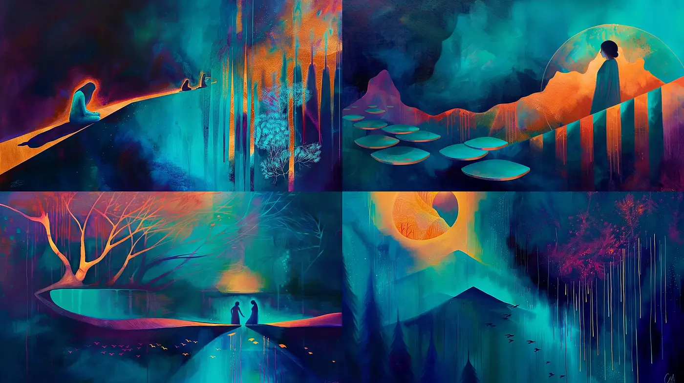 Ethereal Dreamscapes: A Synthesis of Surrealism and Digital Art - Midjourney sref style