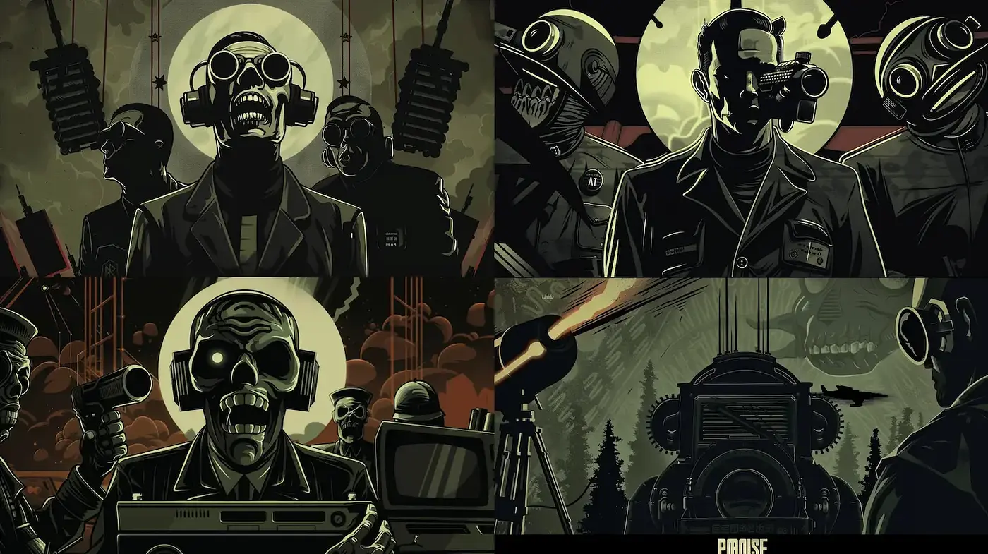 Gritty and Disturbing Retro Futurism with a Dystopian Edge - Midjourney sref style