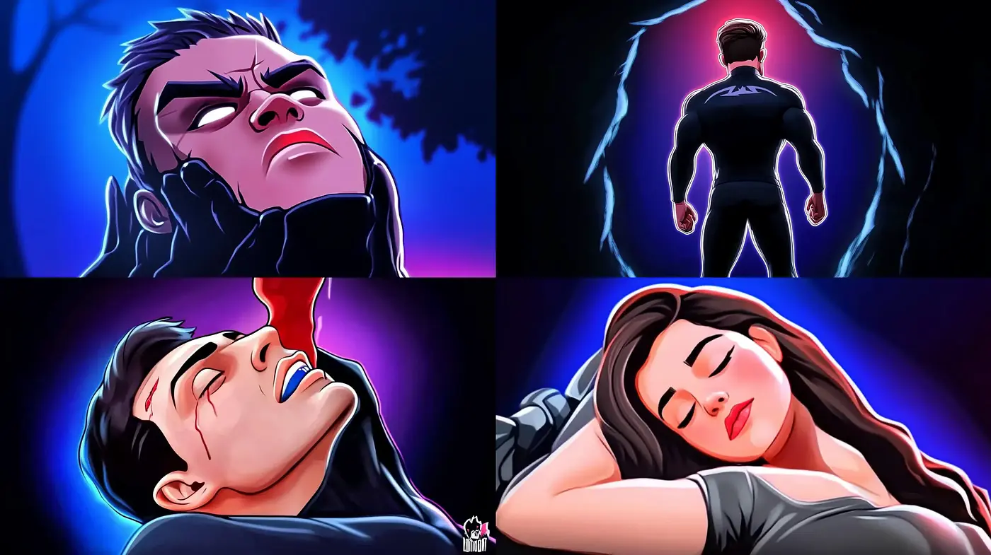 Neon Contours and Rich Shadows: A Digital Art Fusion - Midjourney sref style