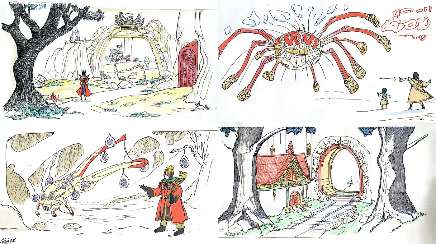 Enchanting Storybook Illustration with Whimsical Fantasy - Midjourney sref style