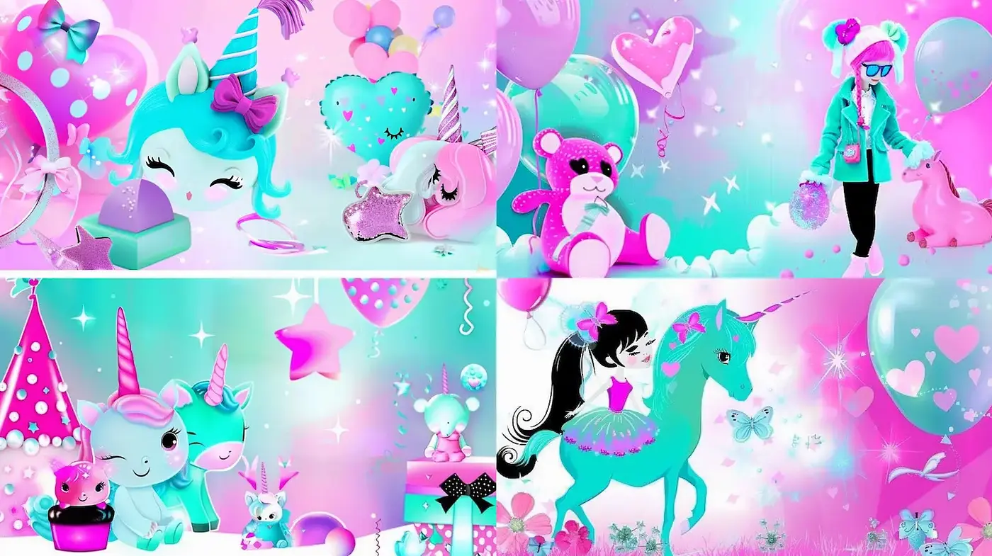 Whimsical and Playful Fantasy Art with a Pastel Color Scheme - Midjourney sref style