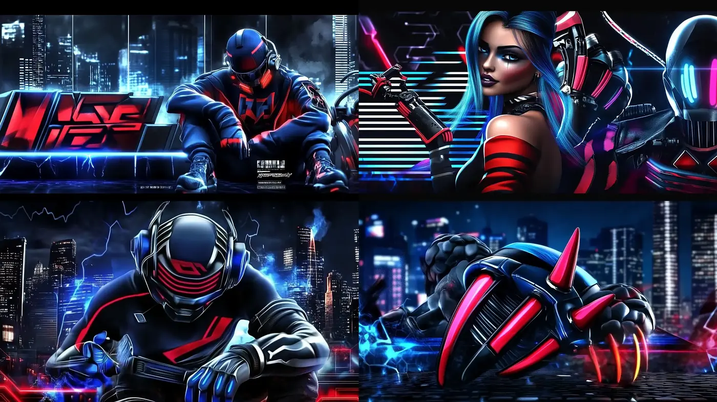Neon-Noir Cybernetic Dreamscape: A Fusion of Futurism and Vibrancy - Midjourney sref style
