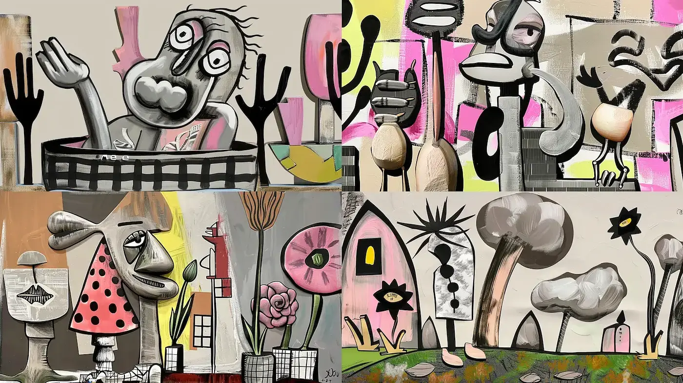Whimsical Abstraction with Surrealist Undertones - Midjourney sref style