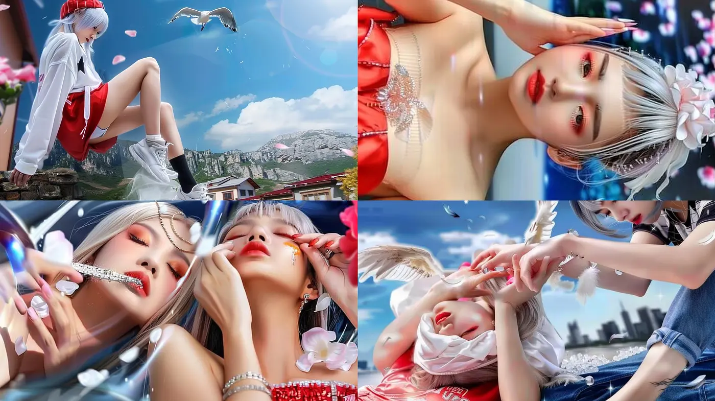 Ethereal Dreamscapes with a Surreal Anime-Inspired Touch - Midjourney sref style
