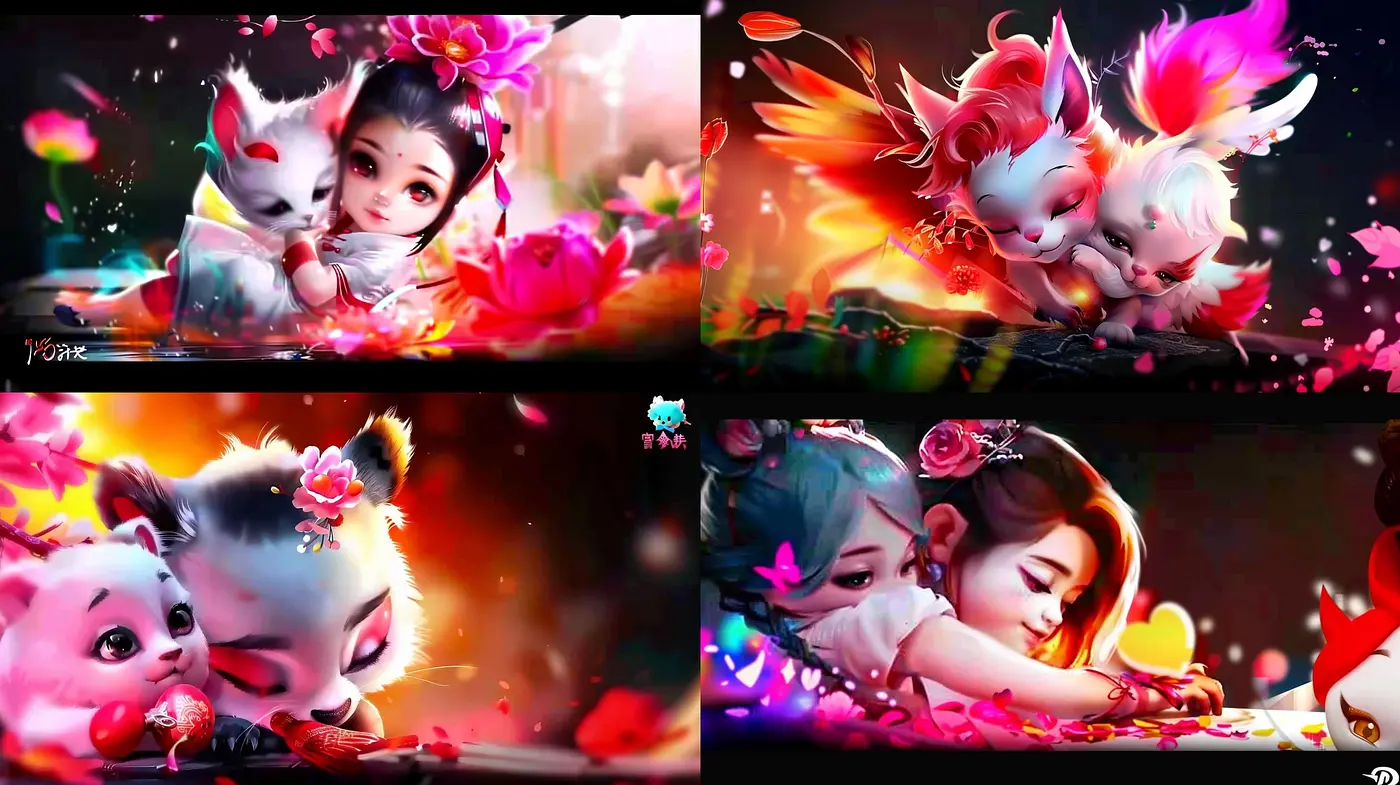 Whimsical Fusion of Vivid Hues and Ethereal Textures - Midjourney sref style