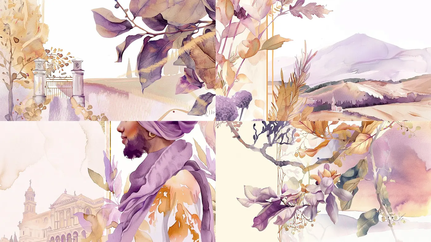 Ethereal Watercolor Dreamscapes with Soft Pastel Hues and Delicate Textures - Midjourney sref style