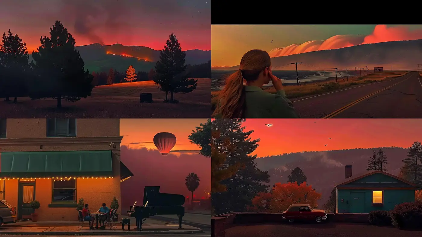 Twilight Serenity: A Study of Calm and Contemplative Dusk - Midjourney sref style