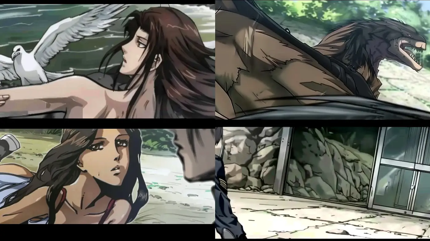Dramatic Anime-Inspired Illustrative Tableau - Midjourney sref style