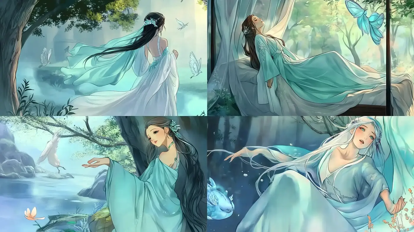 Ethereal Serenity in an Enchanted Forest: A Study in Tranquil Pastel Hues - Midjourney sref style