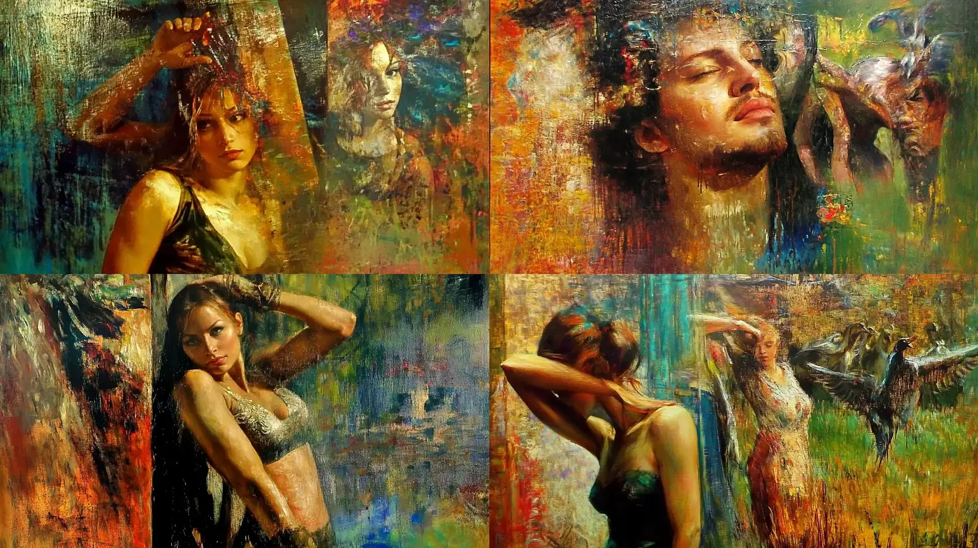 Abstract Expressionist Resonance with Rich, Earthy Tones - Midjourney sref style