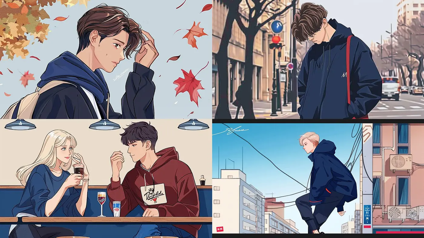 Harmonized Urban Elegance: A Mélange of Animated Lifestyles in Stylized Cityscapes - Midjourney sref style