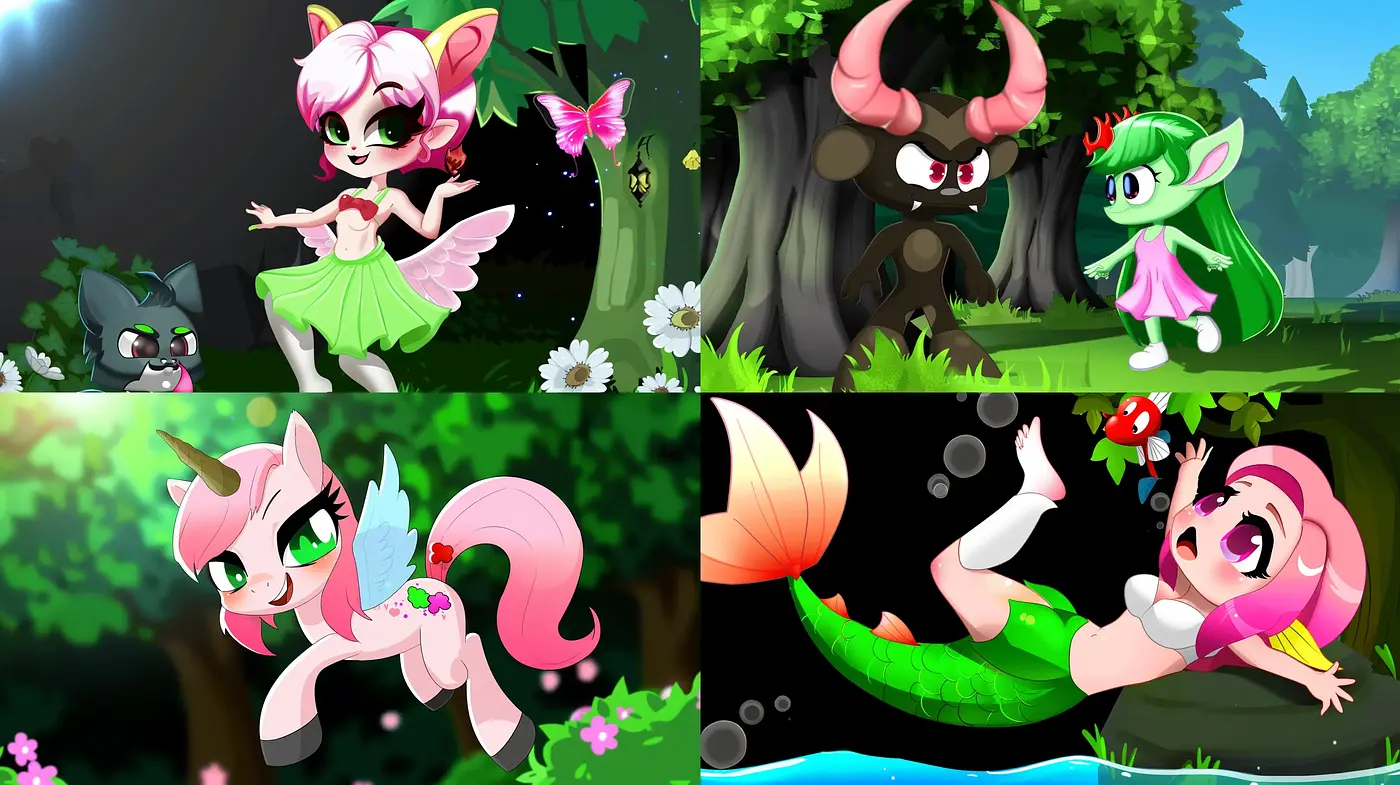 Enchanting Whimsical Animation Style with Vivid Storybook Imagery - Midjourney sref style
