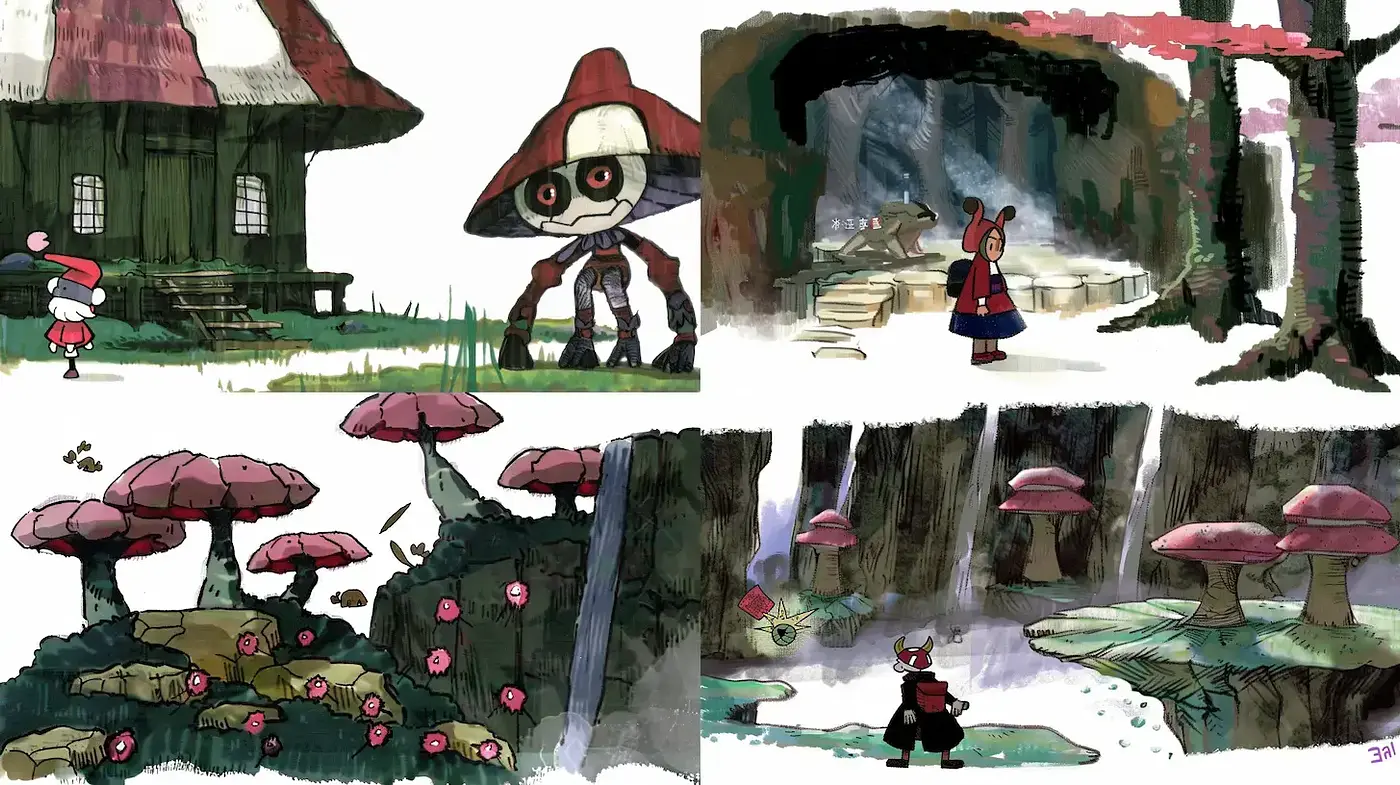 Quirky and Whimsical Fantasy Art with Playful Elements - Midjourney sref style